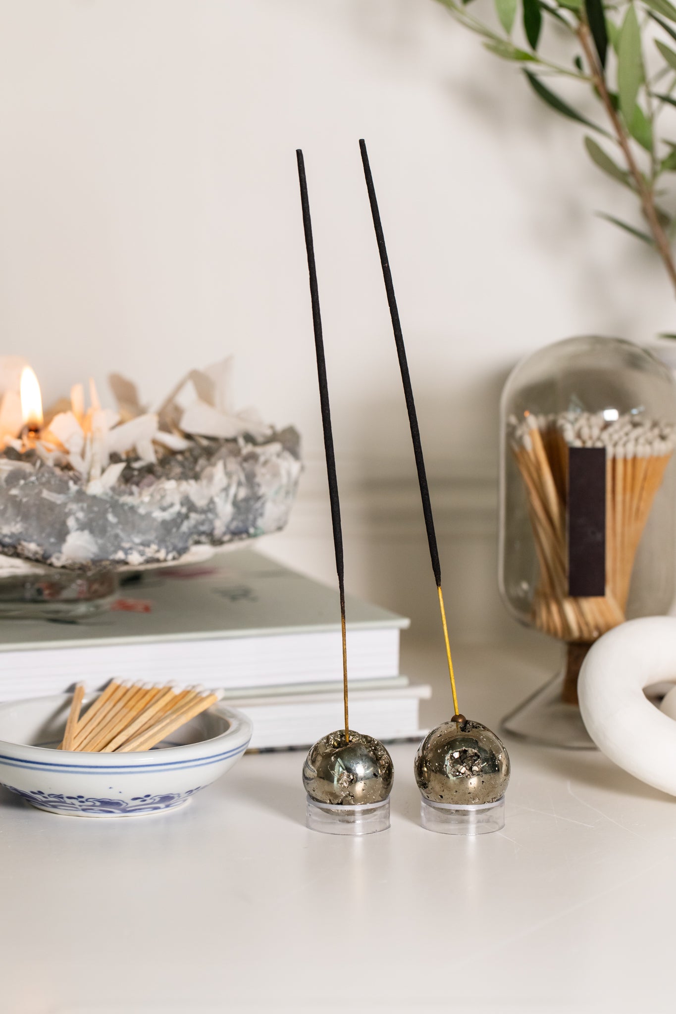 Pyrite Incense Holder