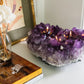 Amethyst Cluster Centerpiece Oil Candle (3 wicks)