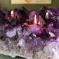 Amethyst Cluster Centerpiece Oil Candle (3 wicks)