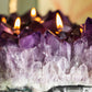 Amethyst Cluster Centerpiece Oil Candle (3 wicks)