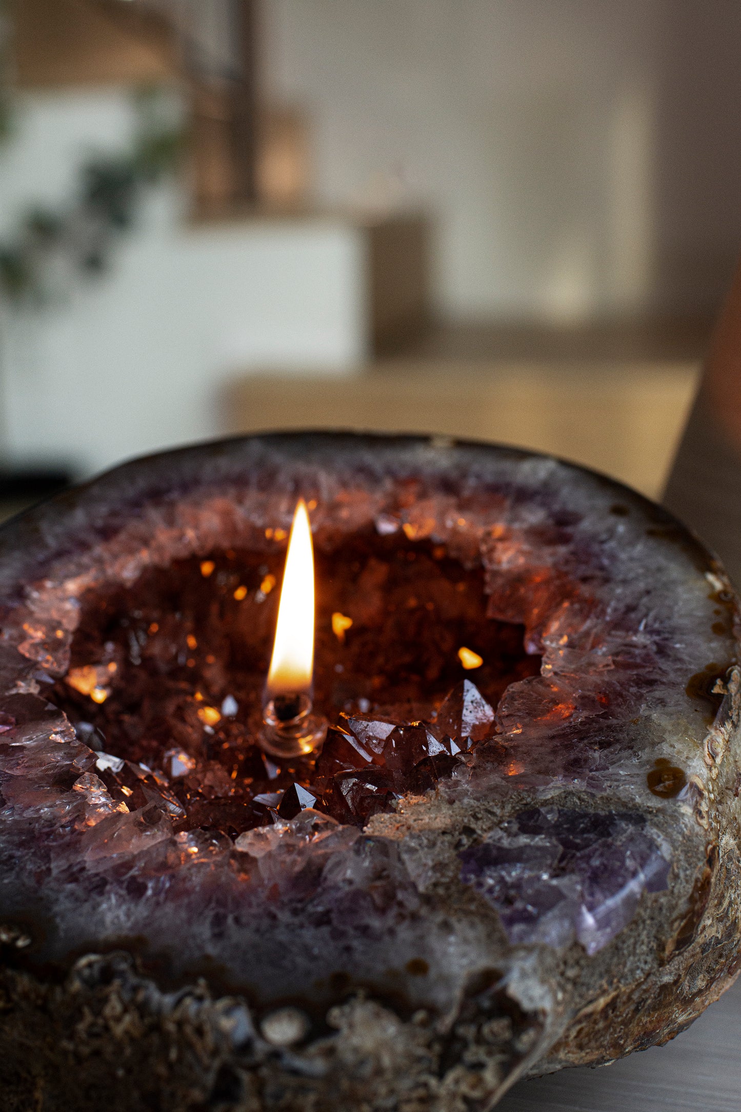 Amethyst Bowl Oil Candle